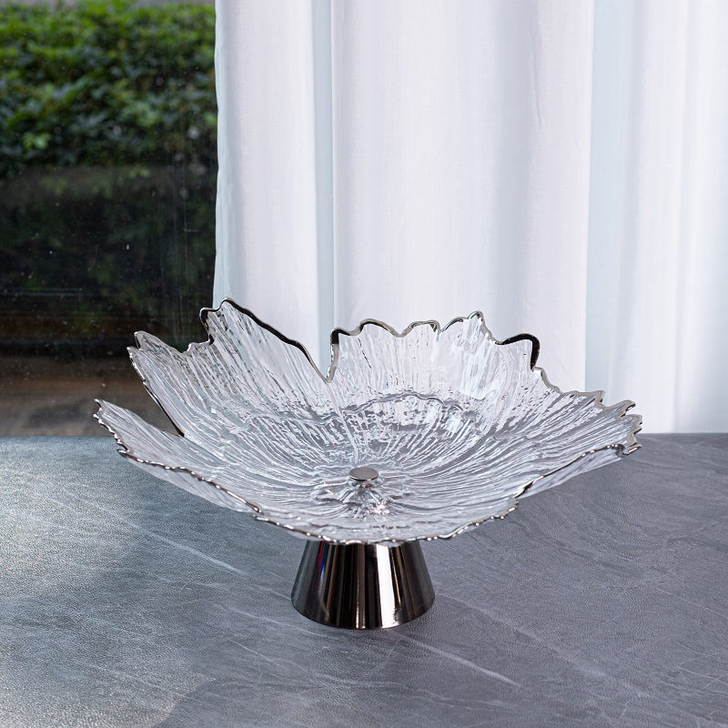Glass Starburst Dish on Stand