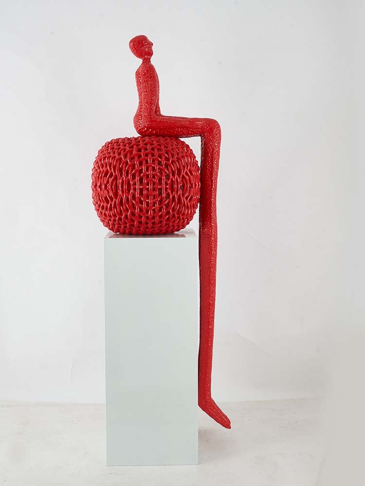 Red Figure Sculpture Lamp