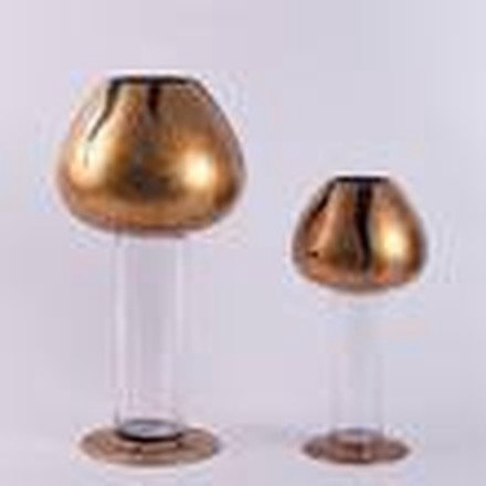 Clear & Gold Vase (Large)