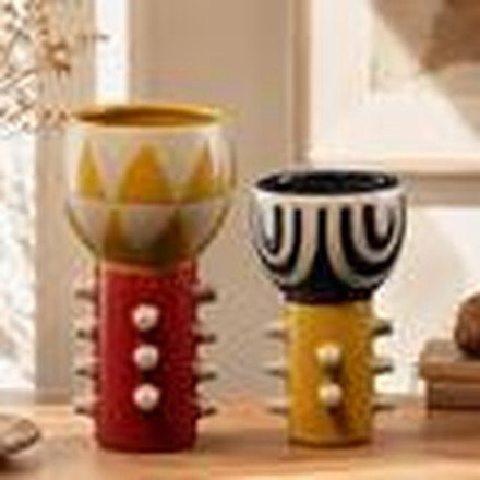 Yellow & Red Vase (Large)