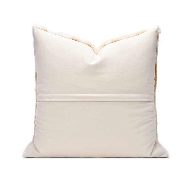 Ivory Faux Fur Cushion