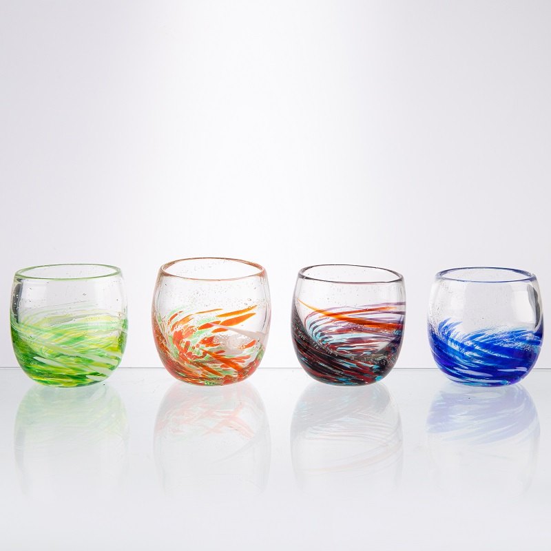 Hand-Blown Swirl Tumbler