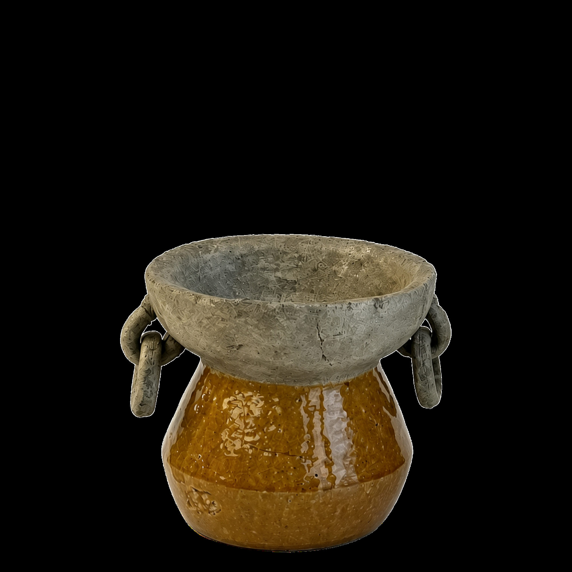 Ochre Weathered Amphora Urn