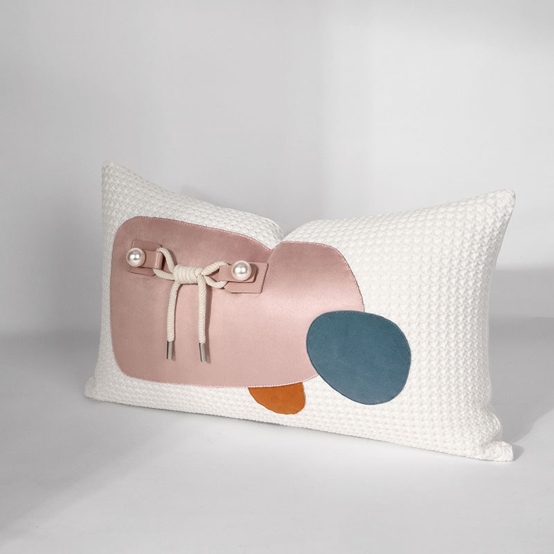 Pink Bow Lumbar Cushion