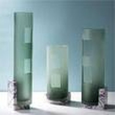 Green Vase With Marble Base (Medium)