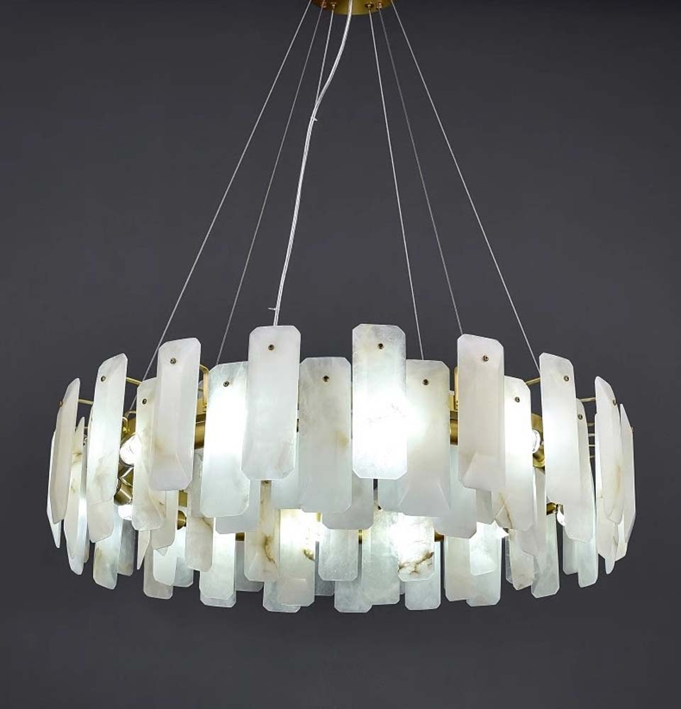 Alabaster Round Chandelier