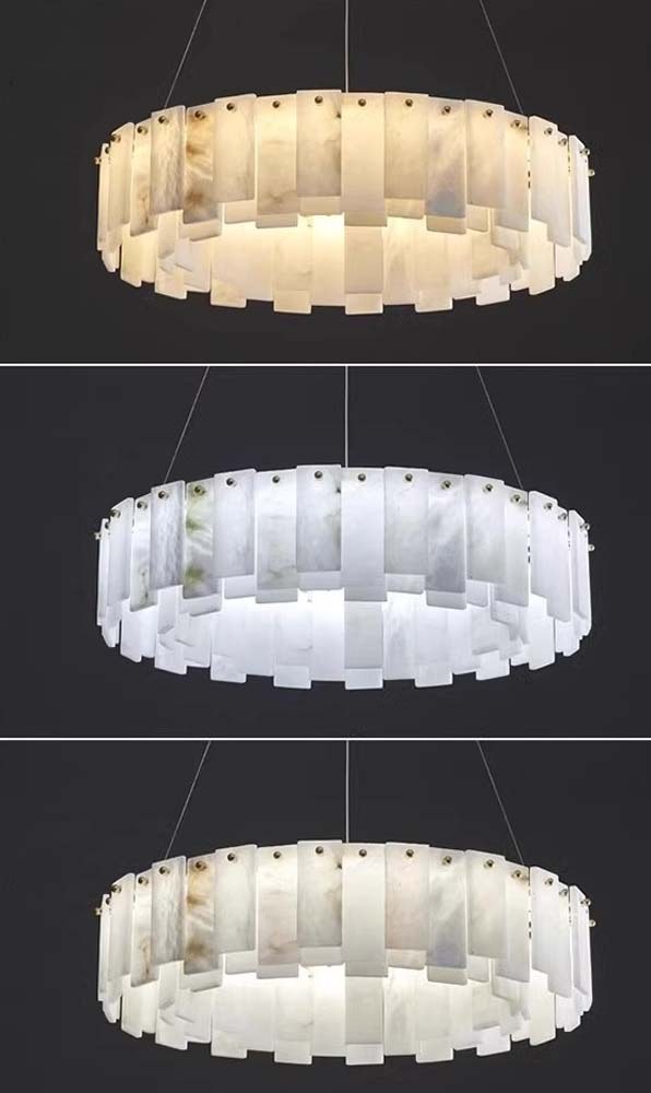 Alabaster Ring Chandelier