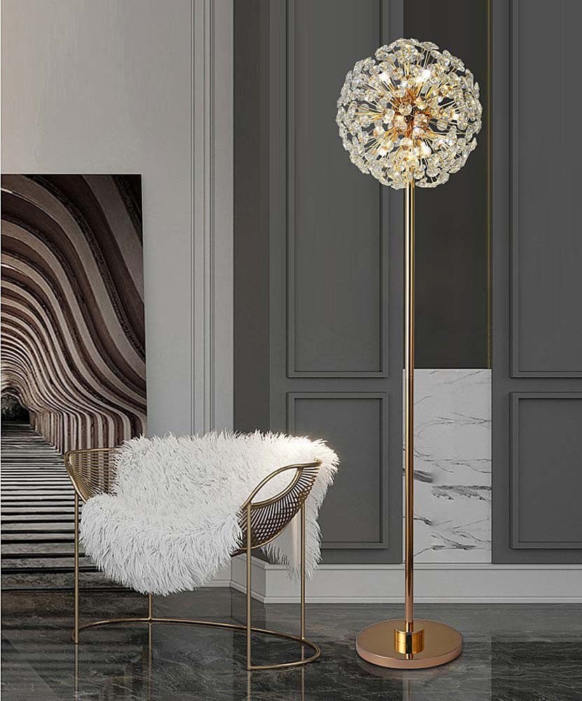 Crystal Sphere Floor Lamp