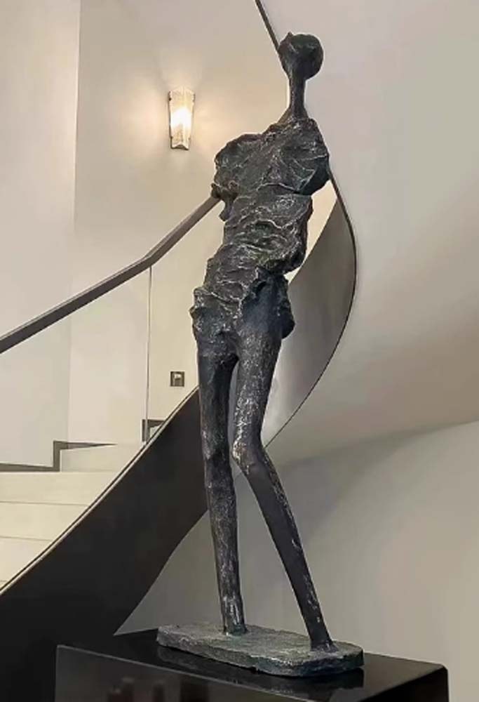 Bronze Figure Sculpture Lamp
