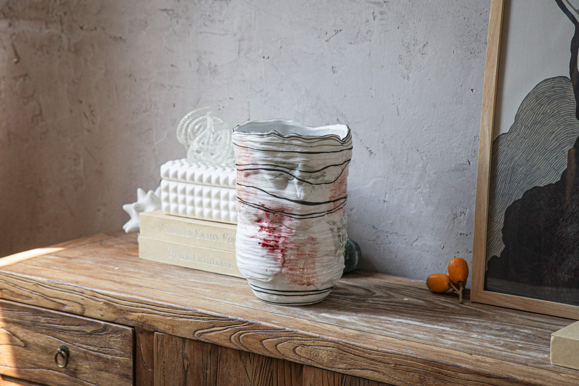 White Ceramic Lidded Jar