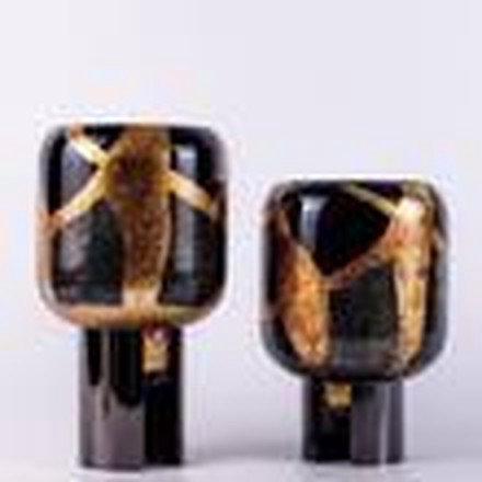 Black & Gold Vase (Small)