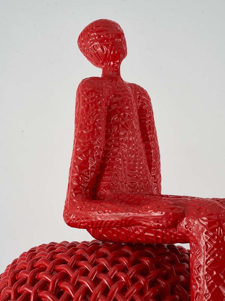 Red Figure Sculpture Lamp