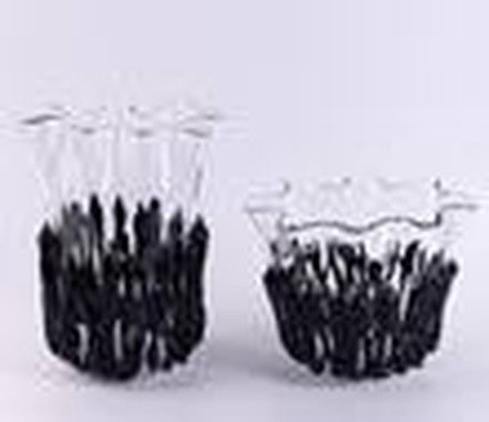 Black & Clear Vase (Small)