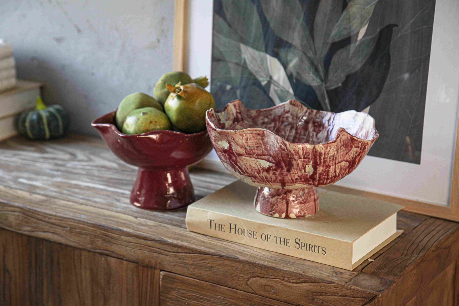 Red Glazed Cake Stand