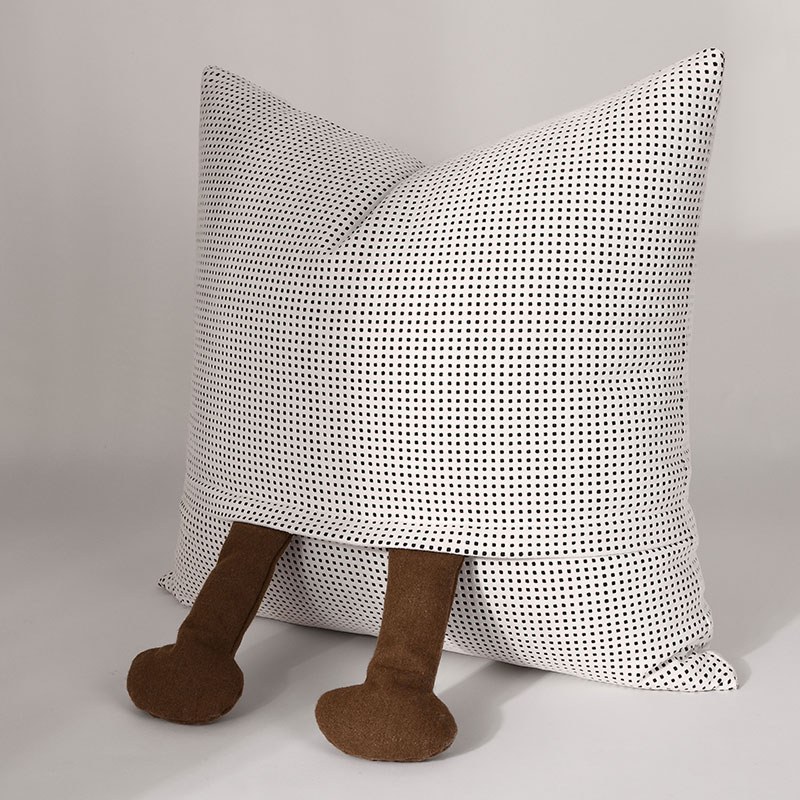 Legged Houndstooth Cushion