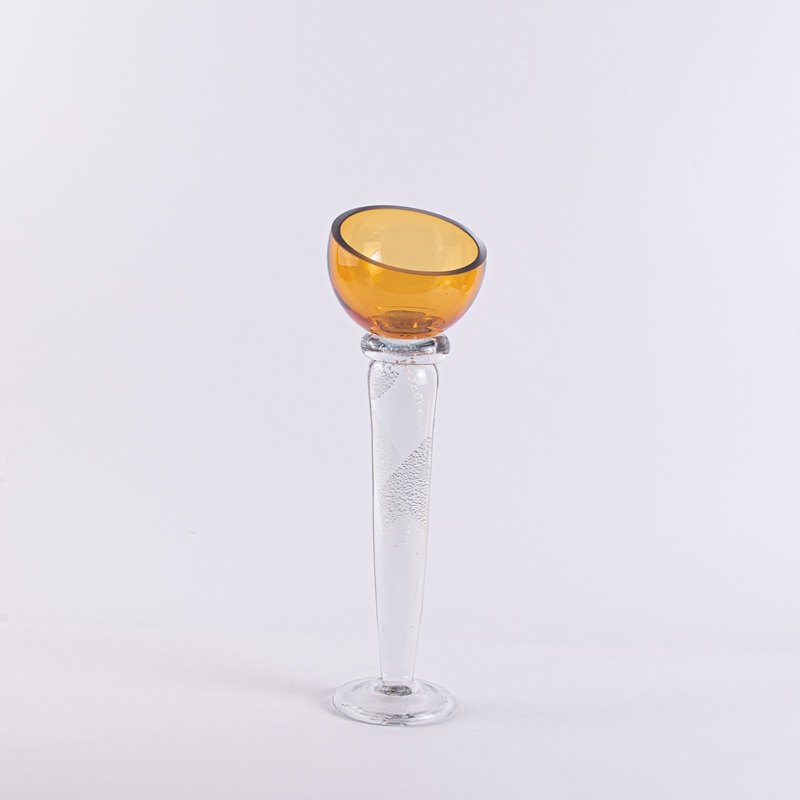 Amber Cup Candle Holder