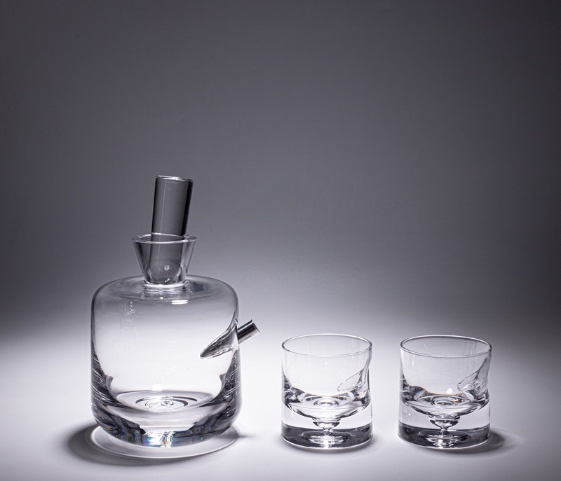 Clear Glass Decanter Set