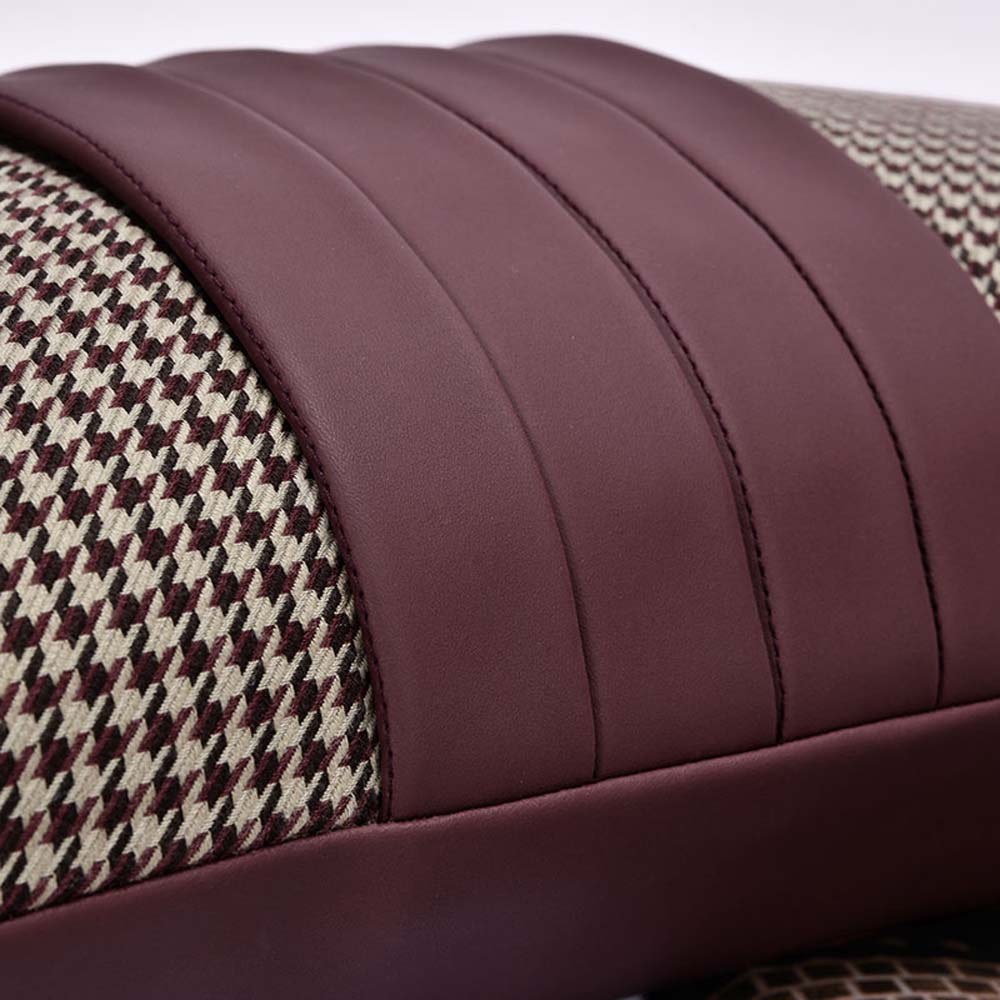 Plum Houndstooth Lumbar Cushion