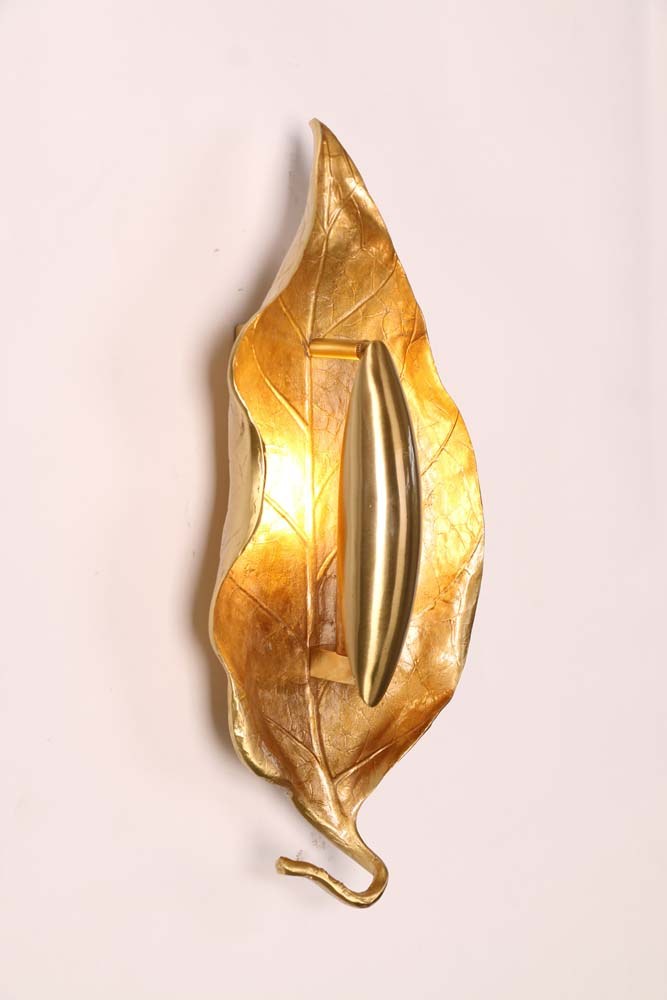 Gold Leaf Wall Sconce