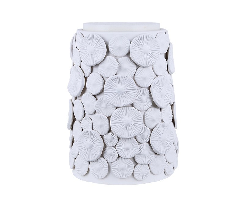 White Disc Vase