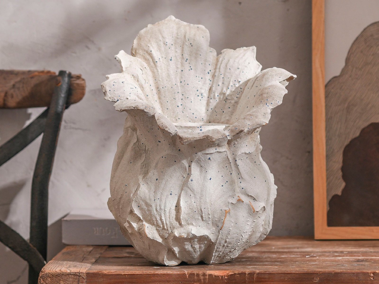 White Cabbage Leaf Vase
