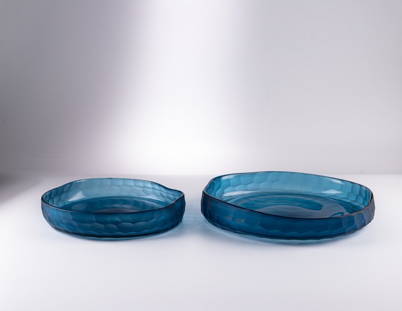 Ocean Blue Glass Plate