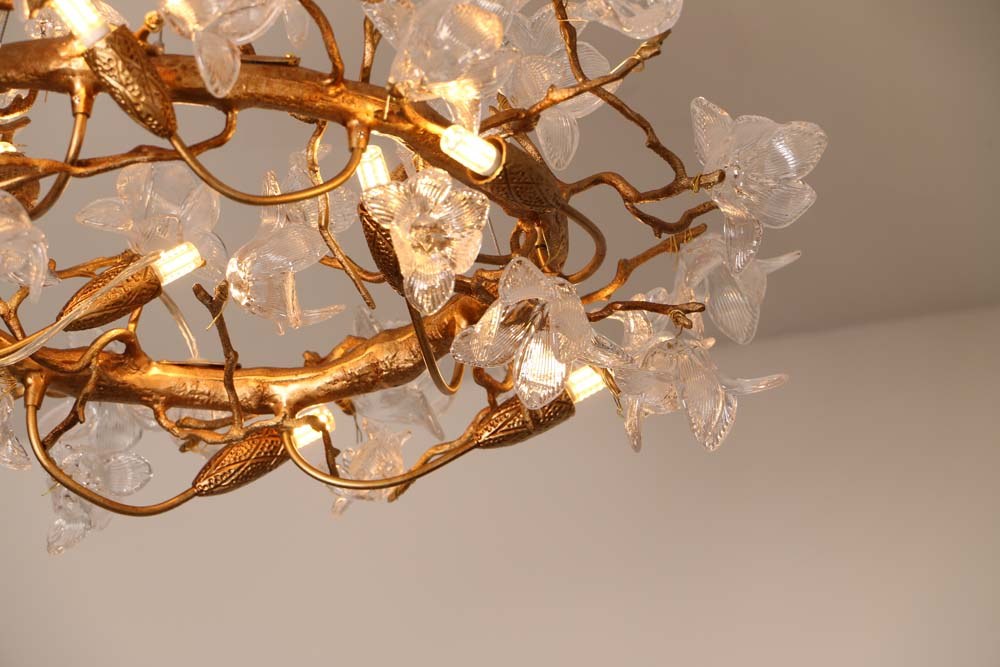 Gold Branch Crystal Chandelier