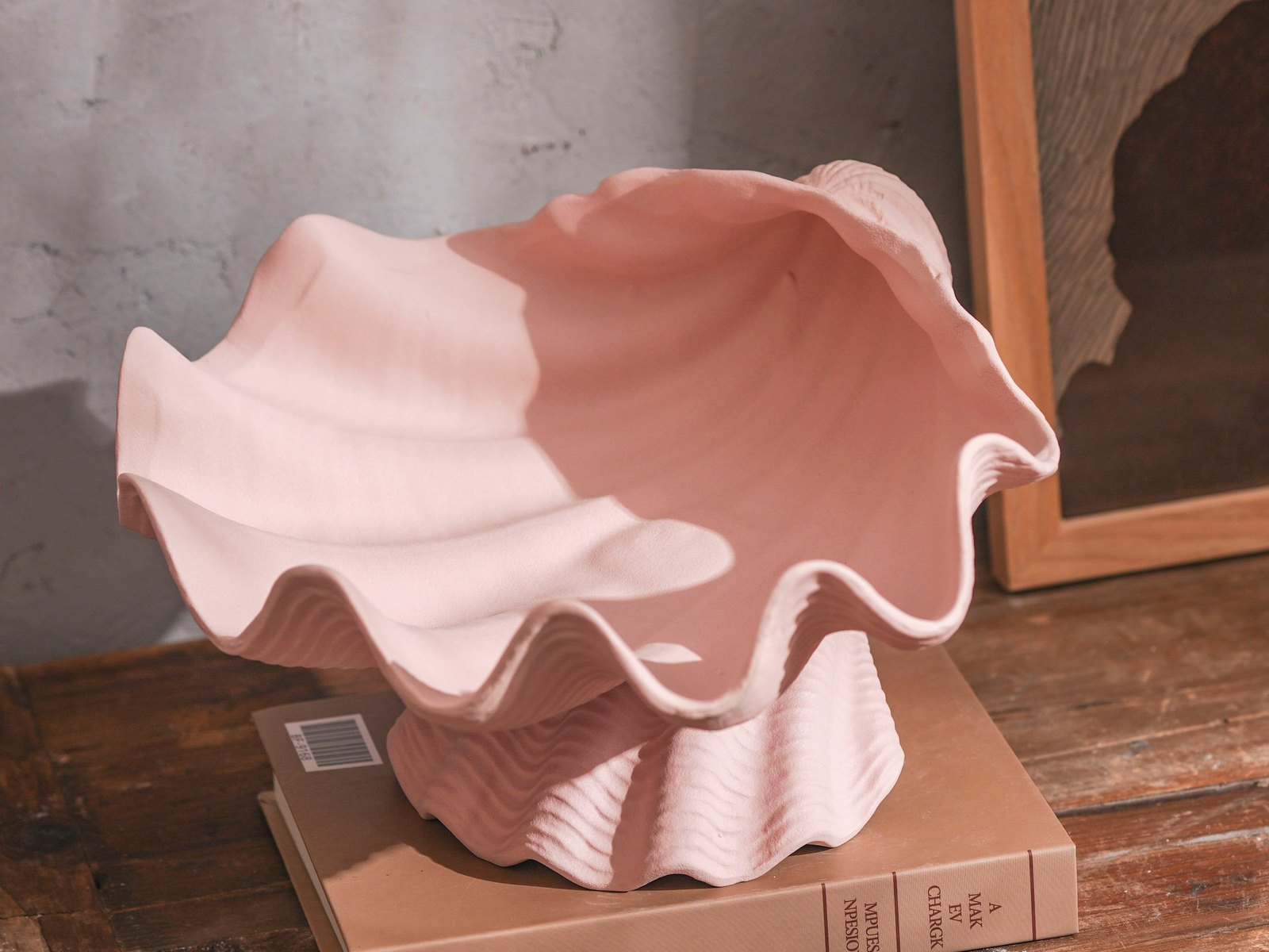 Pink Clam Shell Bowl