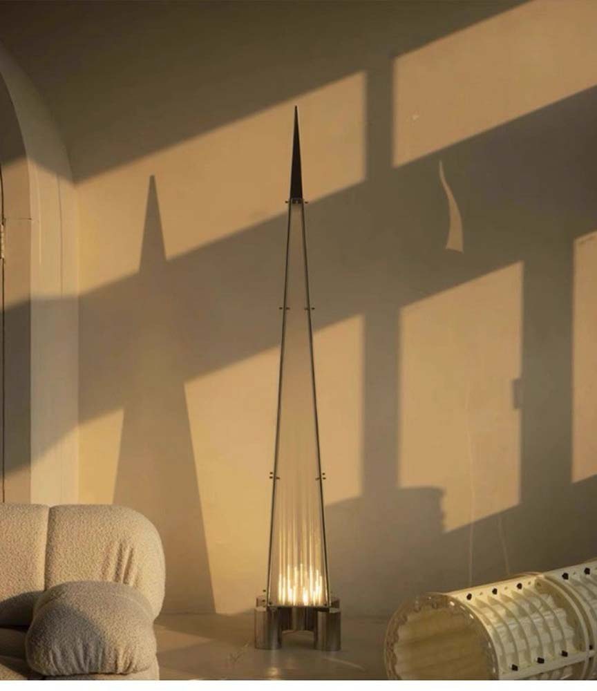 Pyramid Paper Floor Lamp