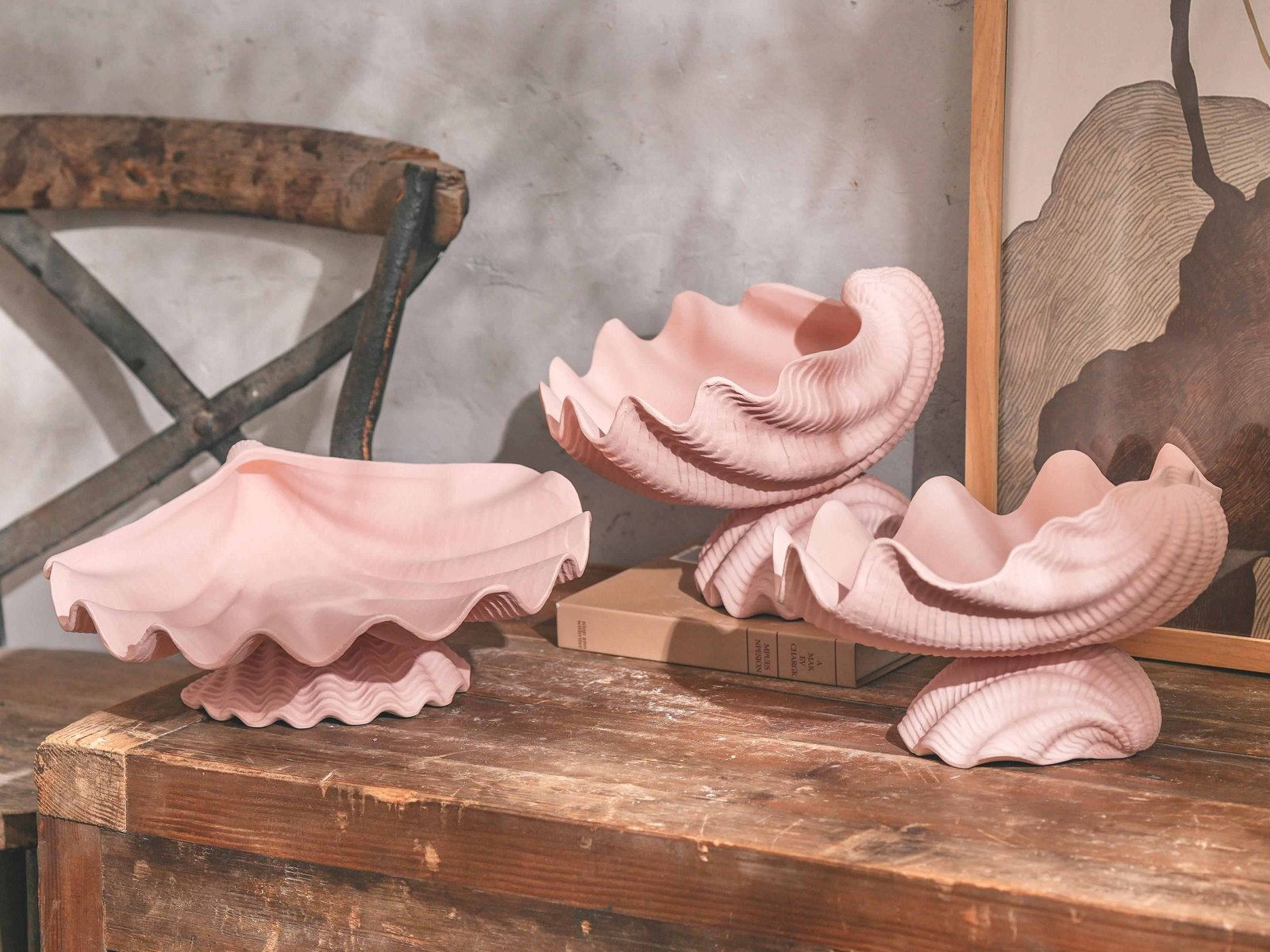 Pink Clam Shell Bowl