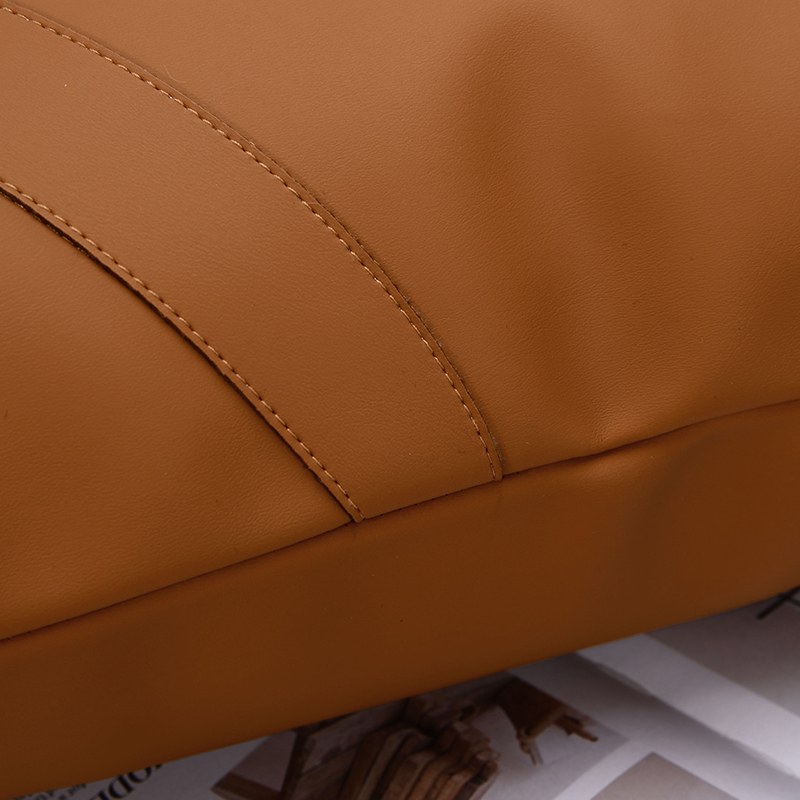 Tan Leather Weave Cushion