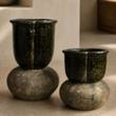 Olive Green Vase (Large)
