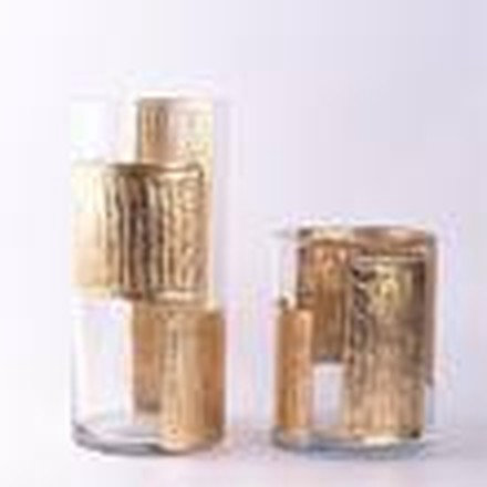Clear & Gold Vase (Large)