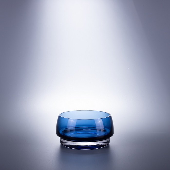 Cobalt Glass Low Bowl