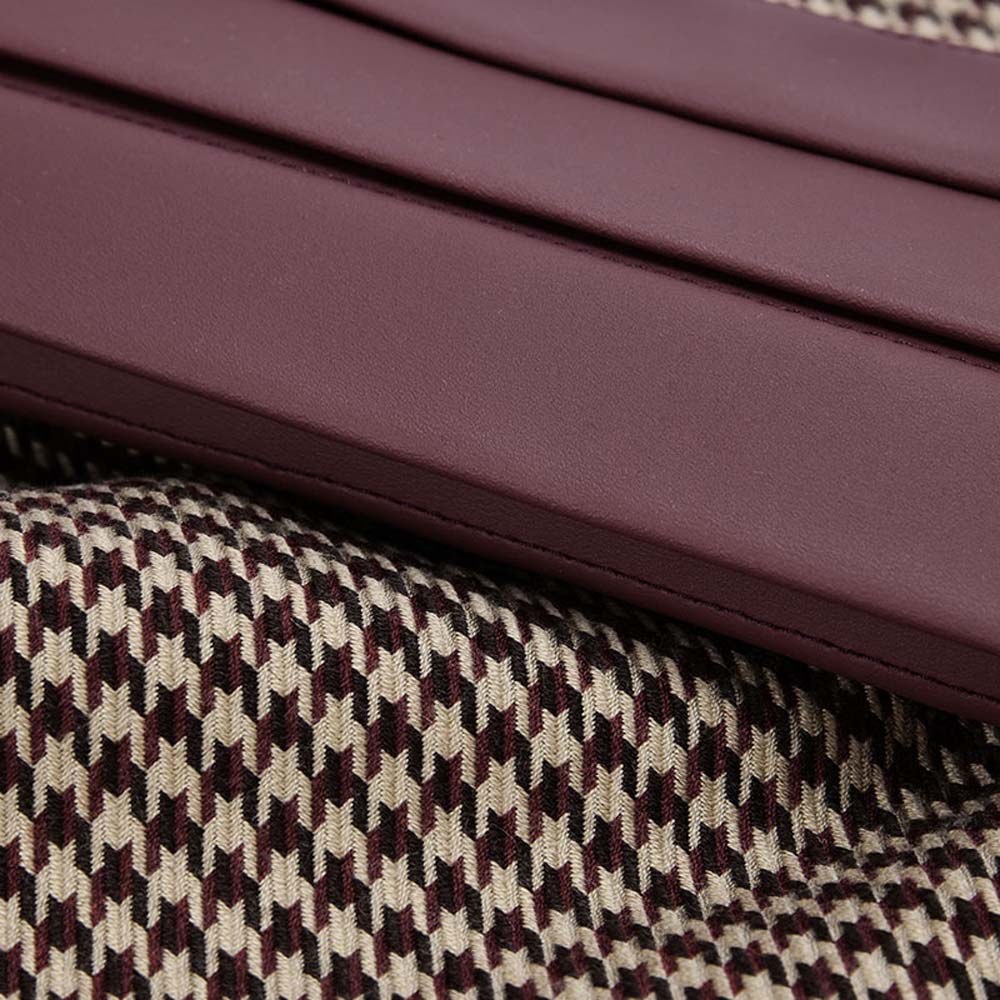 Plum Houndstooth Lumbar Cushion