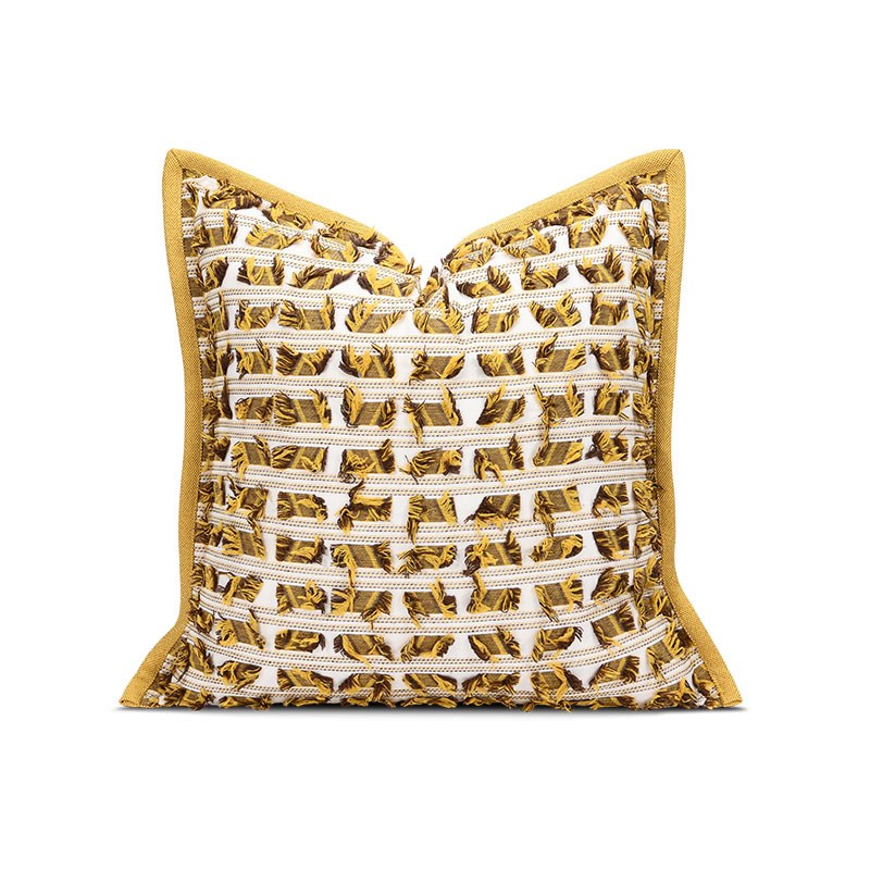 Mustard Tweed Cushion