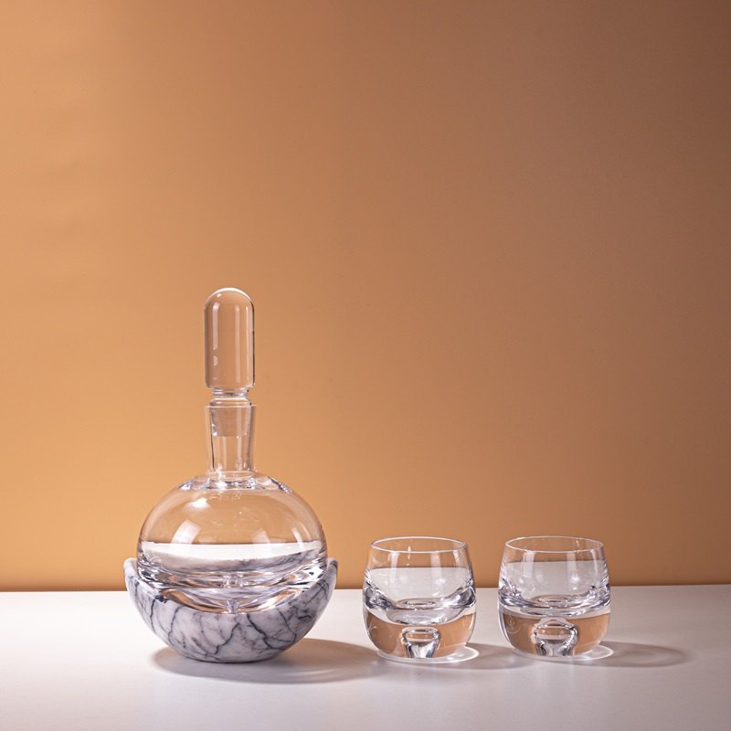 Round Glass Decanter Set