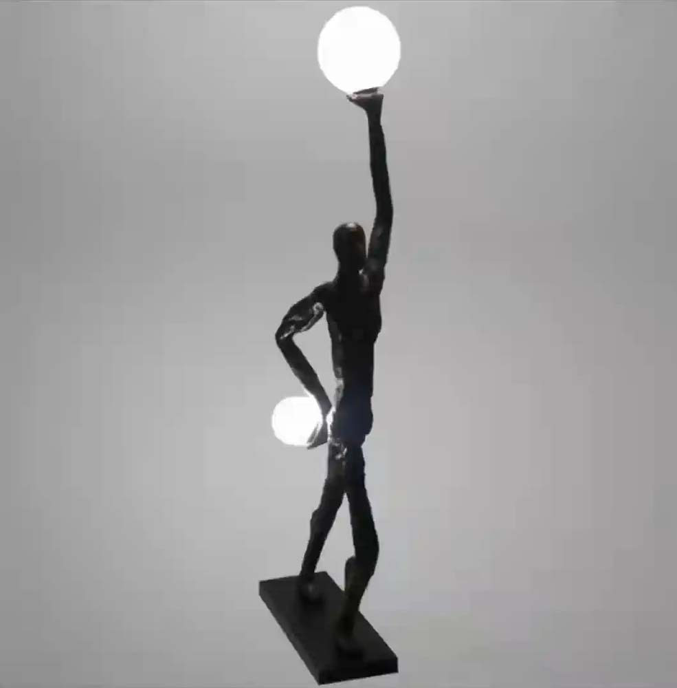 Reaching Figure Globe Lamp