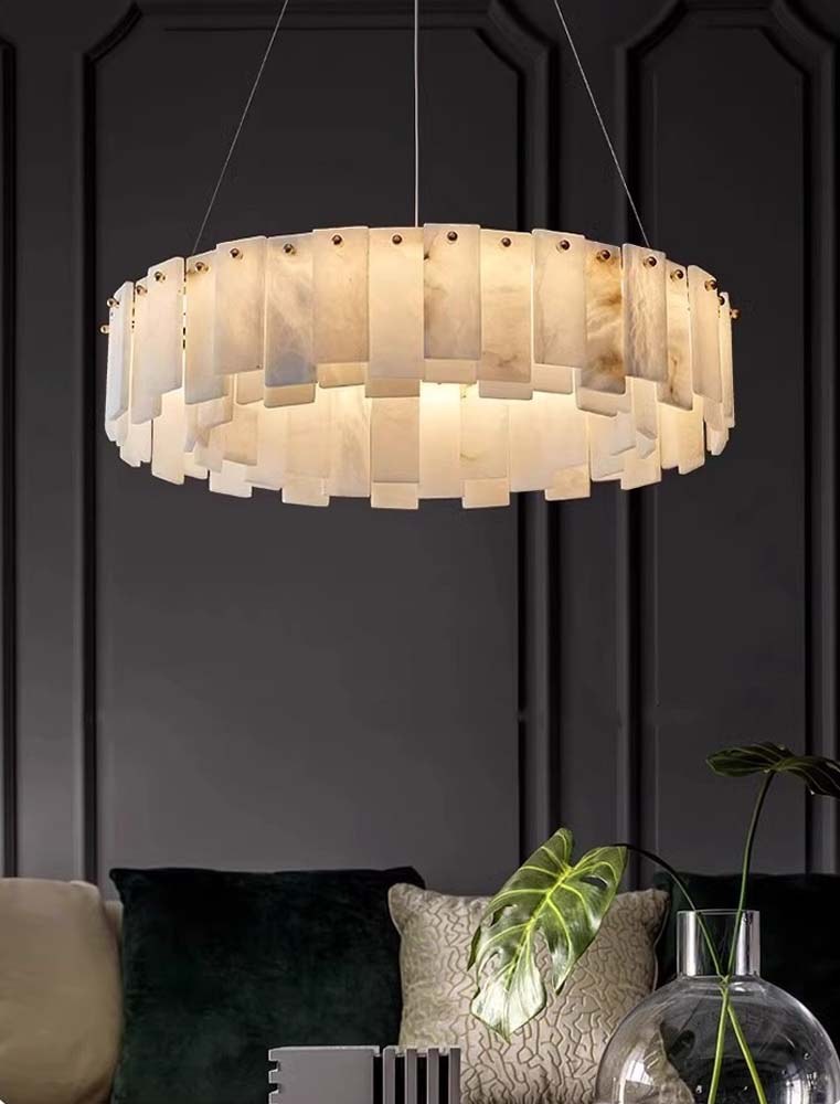 Alabaster Ring Chandelier