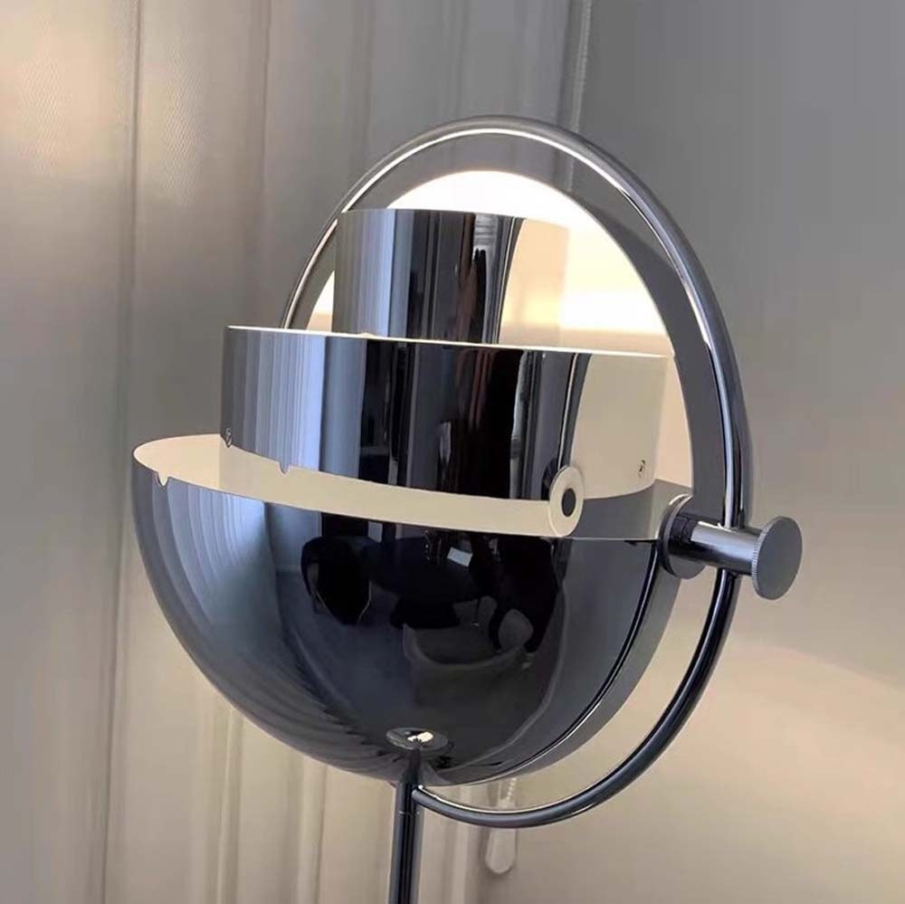 Chrome Globe Shade Floor Lamp