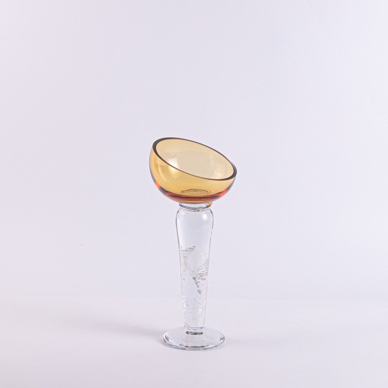 Amber Cup Candle Holder