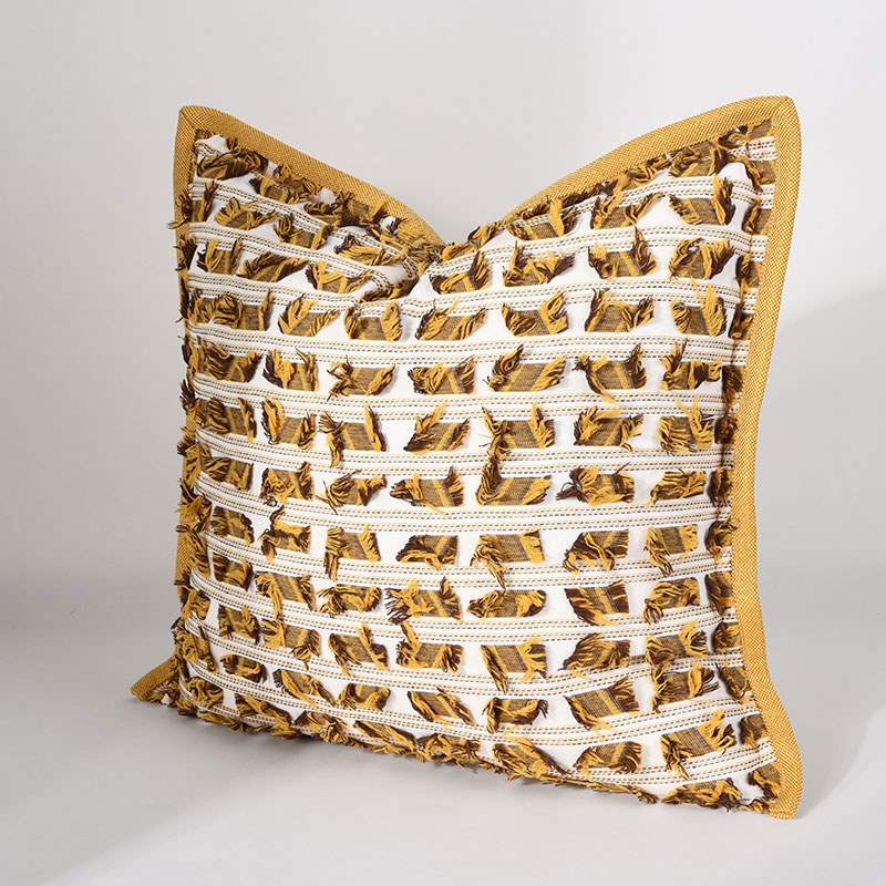Mustard Tweed Cushion