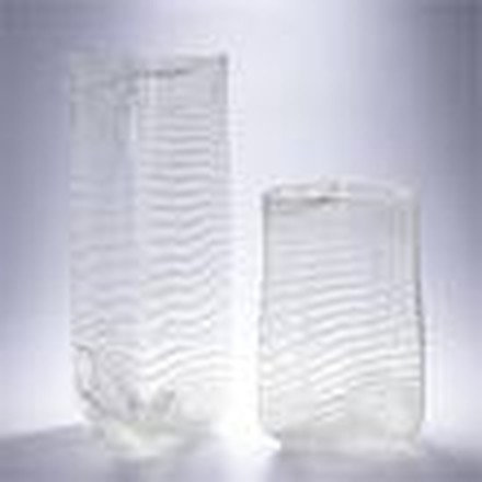 Clear & White Vase