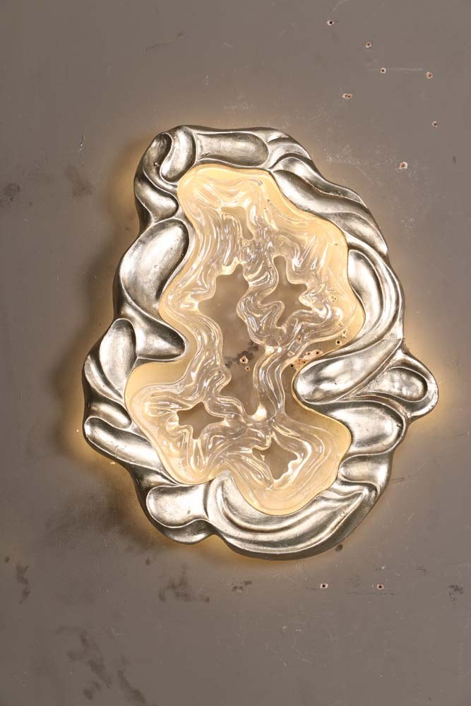 Silver Geode Wall Light