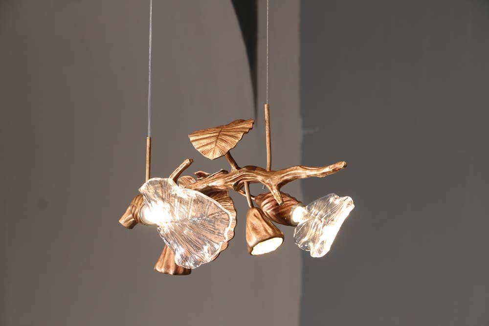 Gold Blossom Linear Pendant