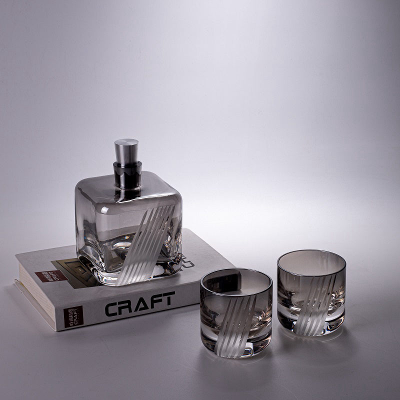 Set of Smoke Glass Bath Accessories