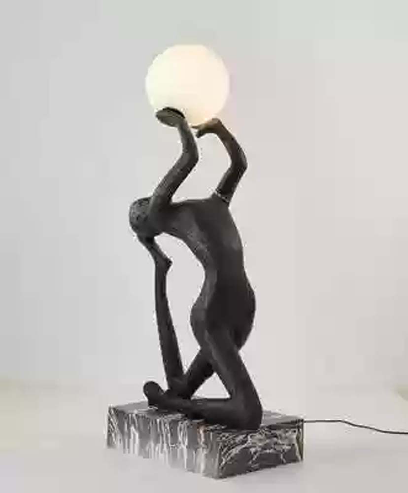 Kneeling Figure Globe Lamp
