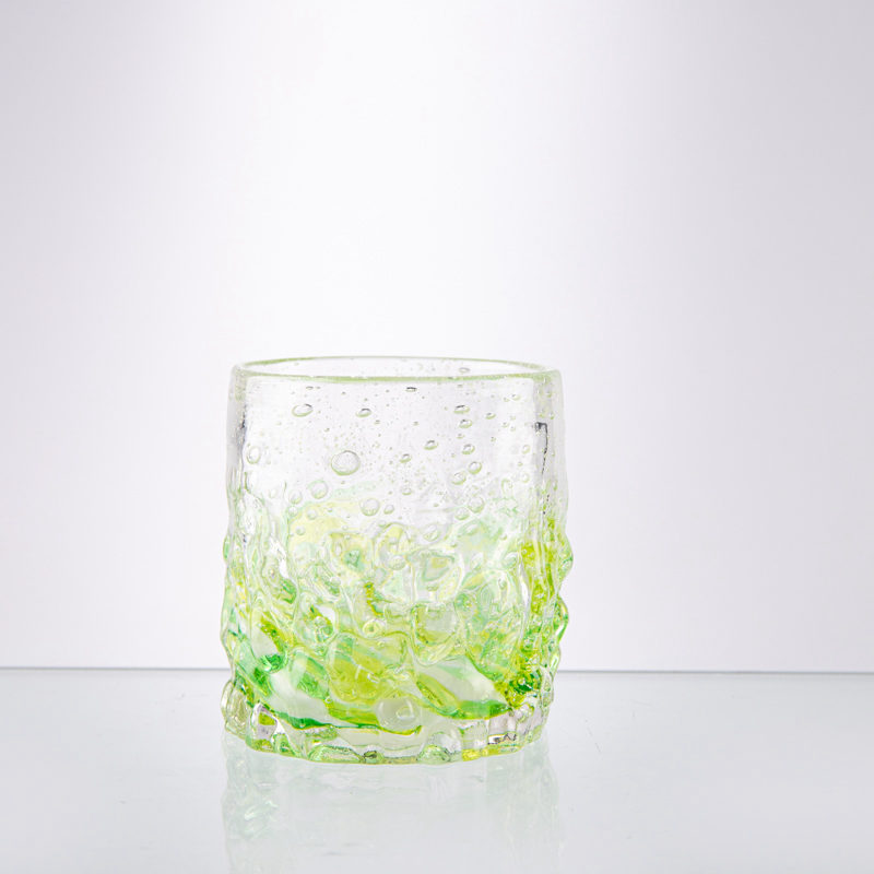 Green Speckled Glass Tumbler