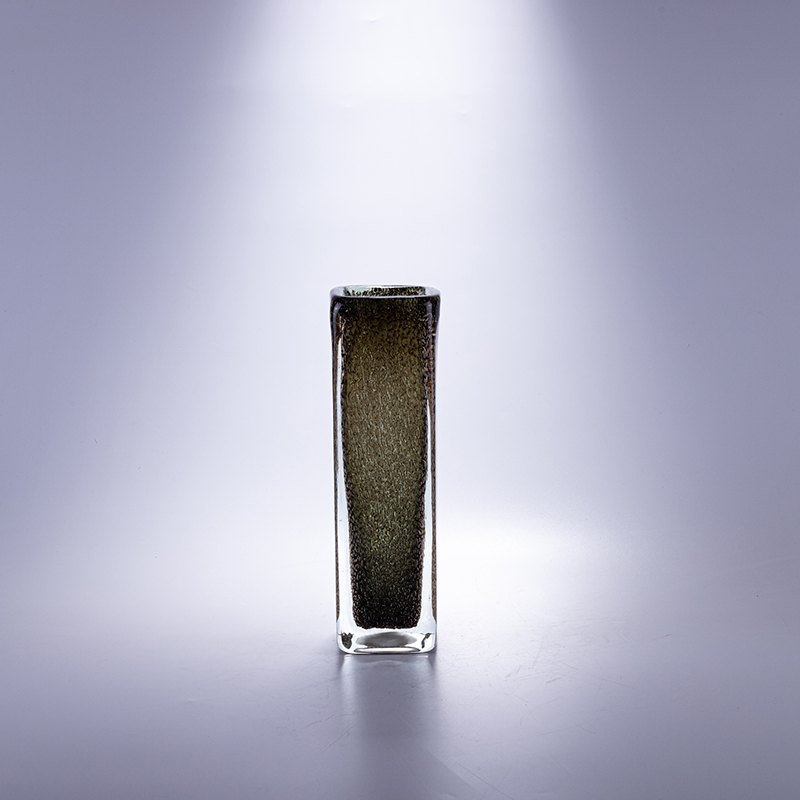 Forest Green Speckled Vase