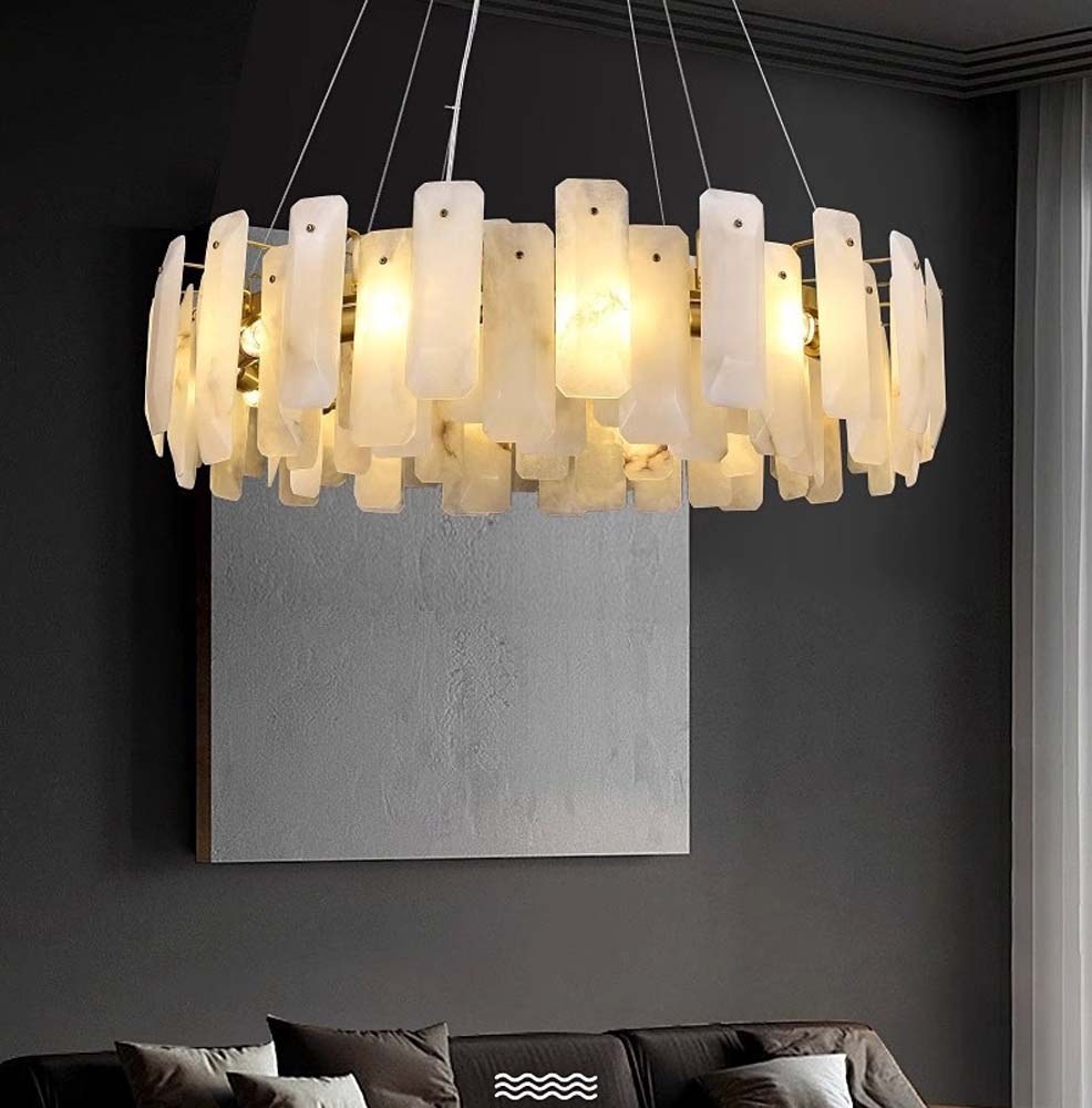 Alabaster Round Chandelier